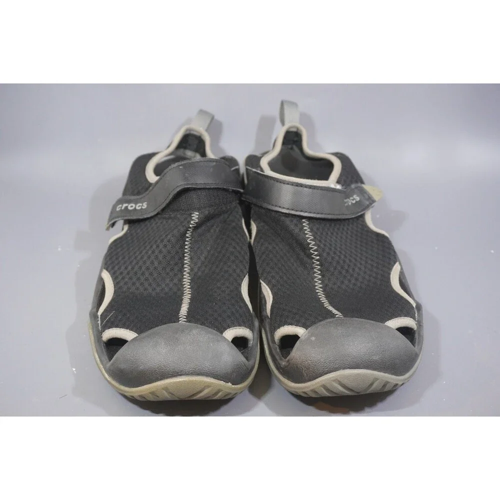 Crocs Swiftwater Mesh Sandals Shoes Mens 13 Black Closed Toe Comfort Outdoor